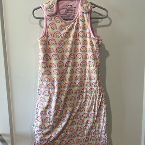 Little sleepy 0 to 6 months seasonless sleepsack rainbow print